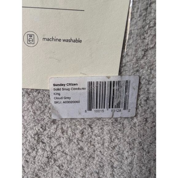 Sunday Citizen Snug Cooling Comforter - Cloud Gray, King - Picture 2 of 2